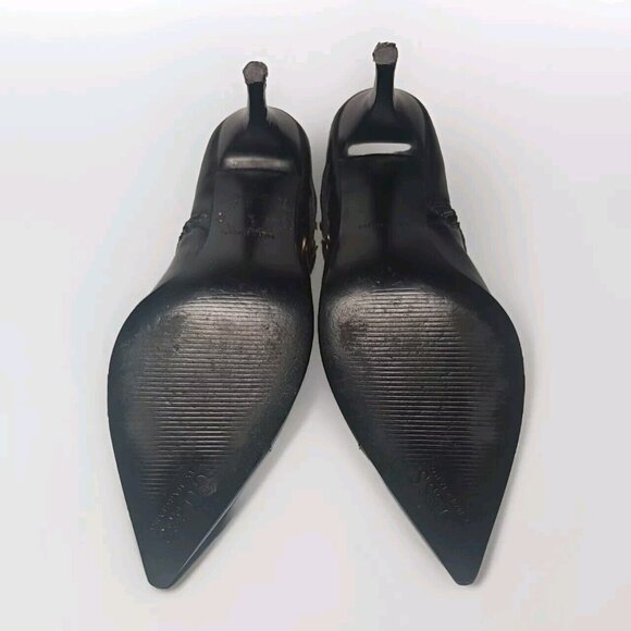 Guess Womens Ankle Boots Black Faux Leather Stiletto Heels Size 8M - Picture 9 of 13